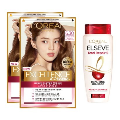로레알파리 엑셀랑스 크림 염색제 6 샴푸 기획세트