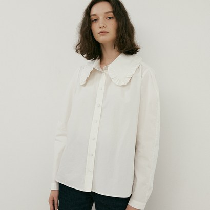 블랭크공삼 ruffed cotton bouse