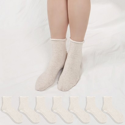 구냥씩 여성용 돌돌이 무압박 양말 8켤레