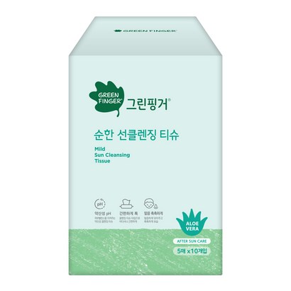 그린핑거 순한 선클렌징 티슈