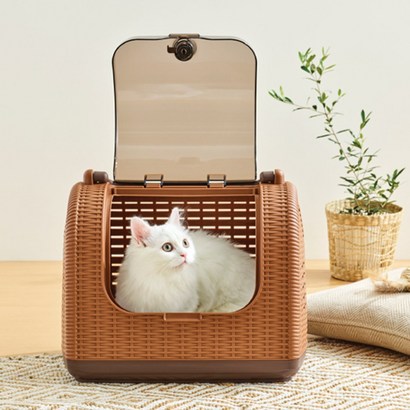 릿첼 라탄 패턴 초소형 강아지 고양이 이동장 이동가방 켄넬 리뷰후기