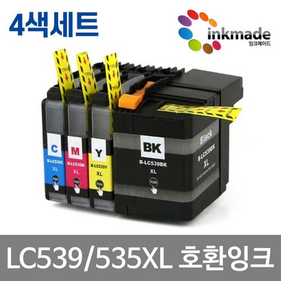 브라더 C539X C535X 환 잉크 4색세트 FC-J200 DC-J100 재생