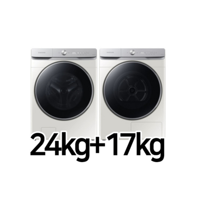 삼성전자 그랑데AI 드럼세탁기 WF24T8500KE 건조기 DV17T8740SE 직렬설치 패키지 방문설치