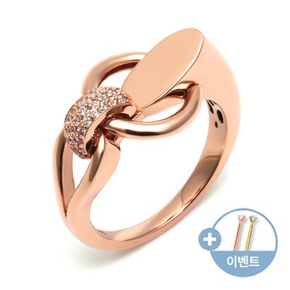 18K 반지 엘레강스 원형 체인 큐빅 반지 RSS23428