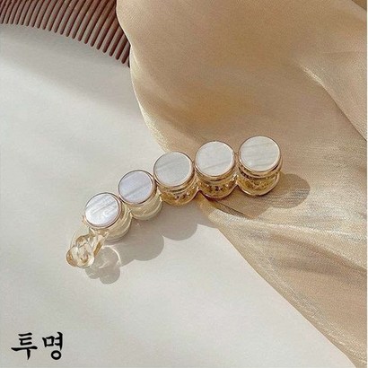 현진 바나나 자개 아크릴 빅사이즈 헤어핀 집게핀 2coor 리뷰후기