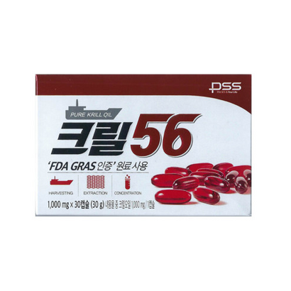 크릴56 펄세스 함익병 크릴오일 30캡슐 4박스