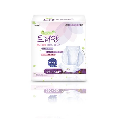 트리안 프리미엄 속기저귀 라운드패드 야간용 120매 리뷰 후기