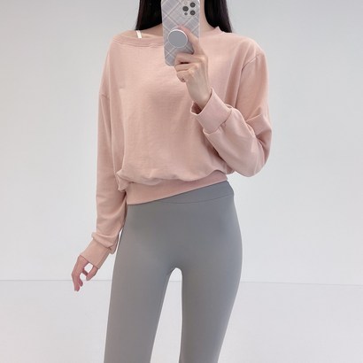 로라벨 라라 맨투맨 필라테스복 요가복 스웻셔츠