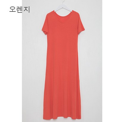 로잘린 모달스판 텐컬러 에이라인 롱 반팔 원피스 리뷰후기