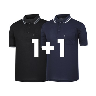 나인앤나인 쿨론 단추 카라 반팔 티셔츠