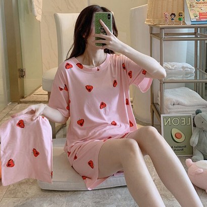 데코라멘 여름잠옷 나시원피스 프릴레이스 여성파자마 투피스 홈웨어모음 리뷰후기