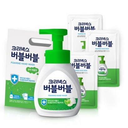 크리넥스 버블버블 핸드워시 퓨어애플 리필 리뷰 후기