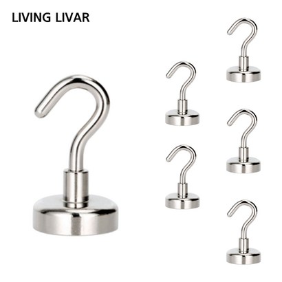 리빙리바르 초강력 자석후크 다용도후크 마그네틱 후크 현관 마스크걸이 매직후크 5개입 10개입