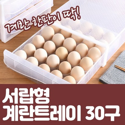 팔아파라 레일 에그트레이 30구 계란트레이 달걀 케이스 계란케이스 냉장고정리 신선보관
