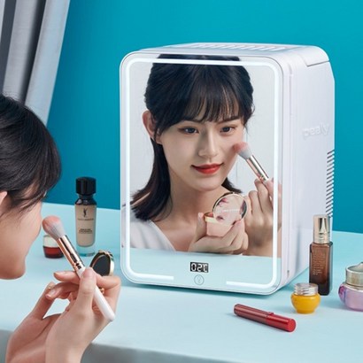 eay 화장품 냉장고 미니 냉장고 대용량 ED 미러 디자인 냉온겸용 스마트 정온 저소음