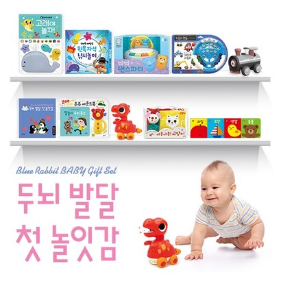 블루래빗 아이큐 베이비 두뇌발달 첫 놀잇감 돌 아기책