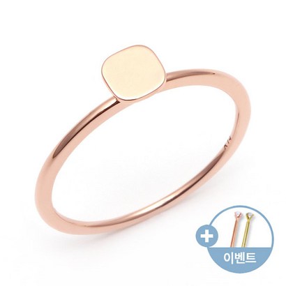 18K 심플 사각 반지 RSS19308