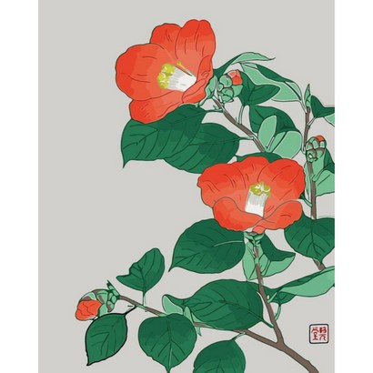 모모픽스페인팅 DIY명화그리기 I44 동백꽃 40x