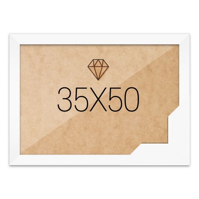 보석십자수액자 35x50 고급형 우드 화이트