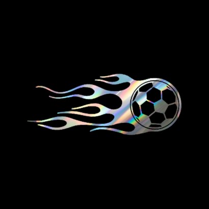 자동차포인트 0359 불꽃축구공 튜닝스티커