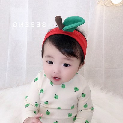 아기 터번 여아 남자아기 헤어밴드 면 스판 사과 머리띠 리뷰후기