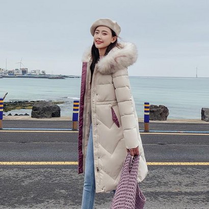 뉴욕멋쟁이 여성겨울패딩 아이스 서핑 털후드 롱패딩 여성 패딩 패딩점퍼 후드 빅사이즈여성 리뷰후기