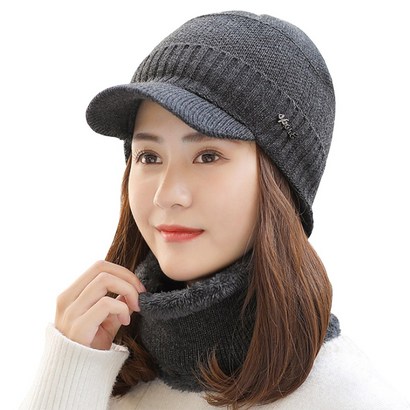 비소리 솔리드 캡비니넥워머_남여공용 겨울모자