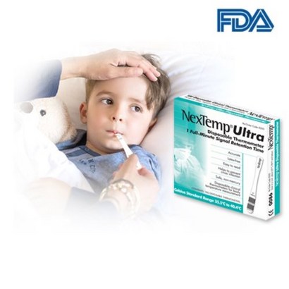 NEXTE 일회용 체온계 접촉식 유아용 아기 온도계 체온기 온도기 구강 코스트코 FDA 미국 병원 약국