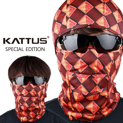 KATTUS NV2i 바라클라바 복면 2 in 1 멀티스카프 쿨마스크 쿨스카프 골프마스크 쿨스카프 멀티스카프 여름마스크 RXF