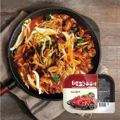 홍마마 쭈꾸미 맛있게 매운맛 쭈꾸미 볶음 캠핑 즉석 안주 요리 리뷰후기