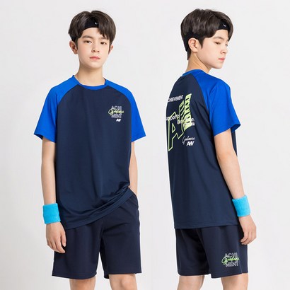 21SS 나그랑 4부 쿨 상하세트 NAVY 리뷰후기