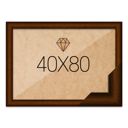보석십자수액자 40x80 고급형 우드 브라운