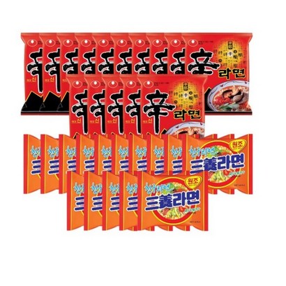 삼양라면 15개 농심신라면 15개