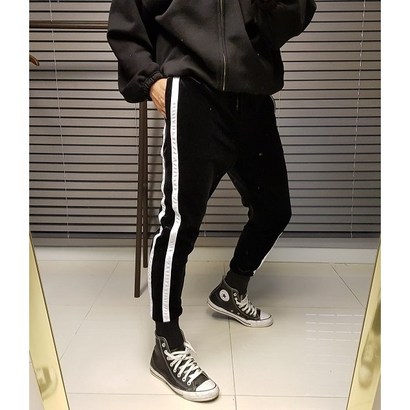 남자 밴딩 벨로아 벨벳 두줄 조거 팬츠 2coor