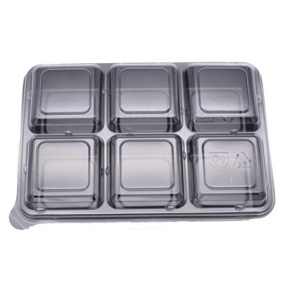 반찬&a;소스용기 직사각 6칸 100개 반찬용기 소스용기 배달용기 도시락용기 일회용기 포장용기 리뷰후기