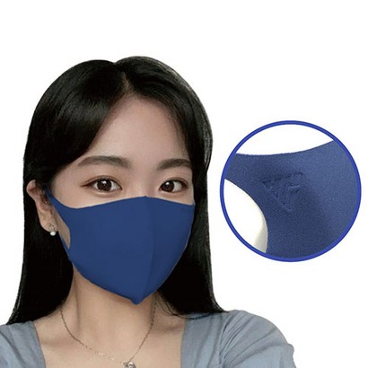 빨아쓰는 자외선차단 연예인 쿨 패션마스크 면마스크 블루 5매 리뷰후기
