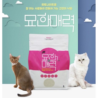 고양이모래 국내생산 벤토나이트 사막화방지 묘한매력 6KX3포 리뷰후기