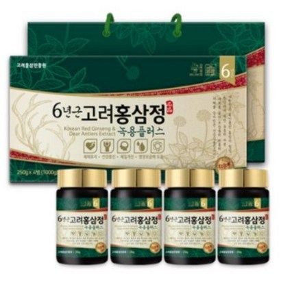고려홍삼진흥원 6년근홍삼정 녹용플러스 쇼핑백 리뷰후기