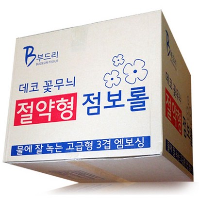 부드리 꽃무늬 점보 화장지 3겹