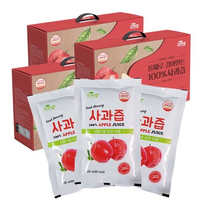 자연애 순수 사과즙 명품사과 착즙