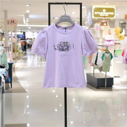 레노마키즈NC강서점 여아 벌룬소매 그래픽 티셔츠 R2122T157 리뷰후기