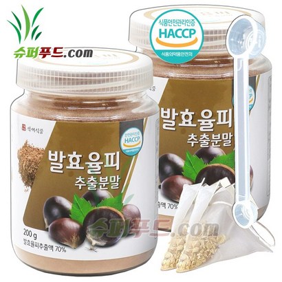 HACC 식약처 인증 국산 발효율피 추출분말 엘라그산 플란타럼김치유산균 무기질 탄닌 비타민 a 비타민c 폴리페놀 국내산 발효율피추출분말 슈퍼푸드co 연자육 티백