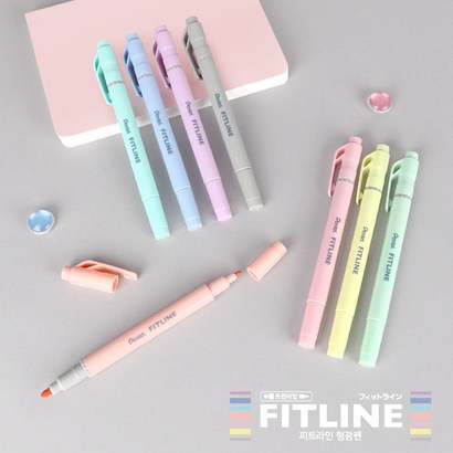 펜텔 피트라인 FITINE 형광펜 파스텔 브라이트 SW11