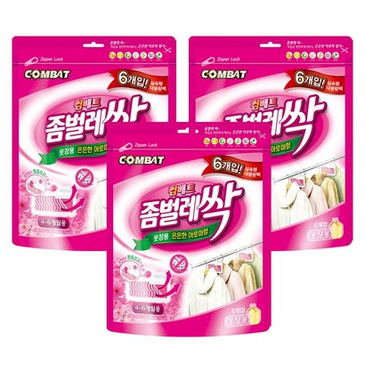 컴배트 좀벌레 싹 옷장용 6개입