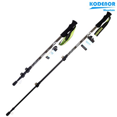 KODENOR 초경량 카본 3단 등산스틱 레오파드 No3 트레킹 폴 1개