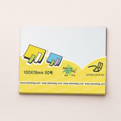 메모텍 100*76 트레싱지 점착메모지