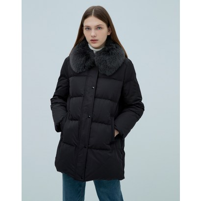 22FW 블랙 탈착퍼 구스다운 패딩점퍼 HSJU2D035BK
