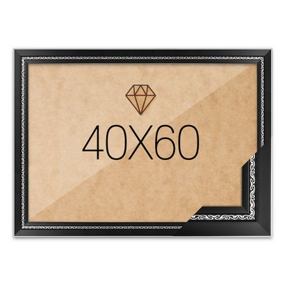 보석십자수액자 40x60 고급형 그레이스 블랙