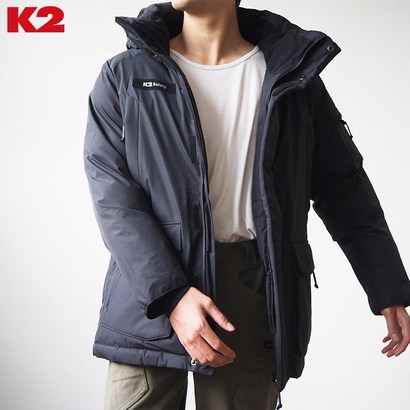 K2 3IN1 리버시블 다운 패딩 자켓 V존 양말