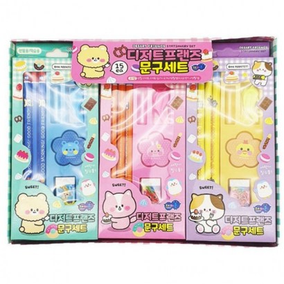 1000디저트 프랜즈 문구세트 1개 랜덤발송